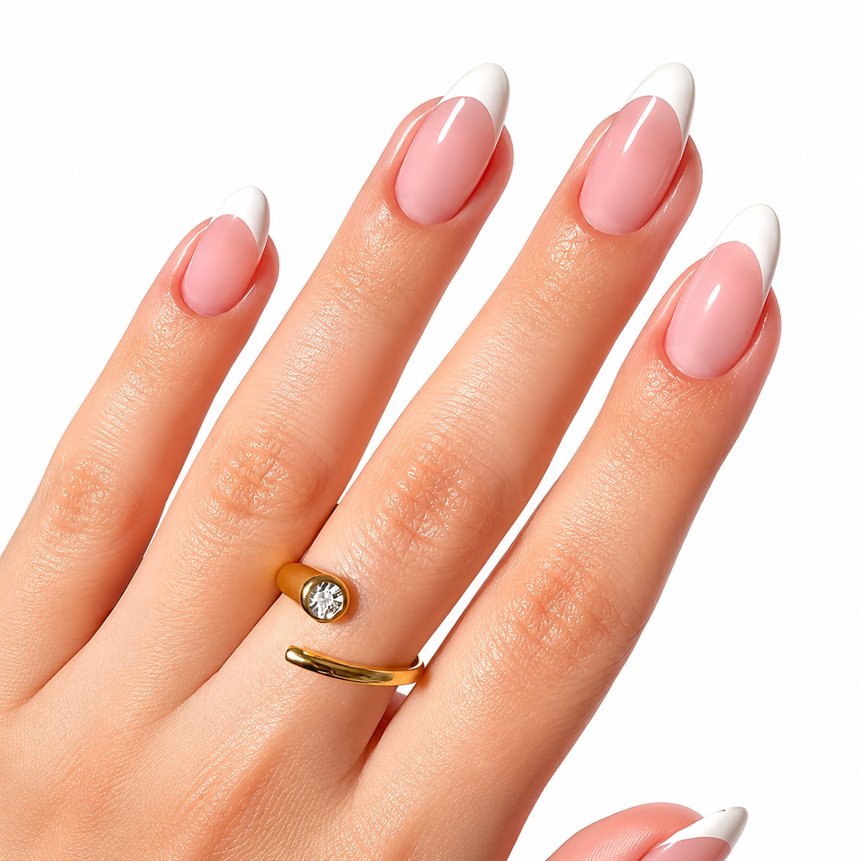 Minimalist White French Tip Press-On Nails